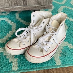 White Converse Hi-Tops